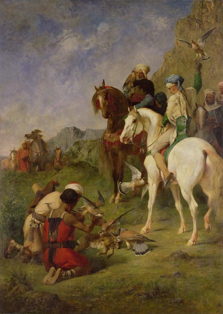 A Falcon Hunt in Algeria: The Quarry, before 1863 by Eugene Fromentin