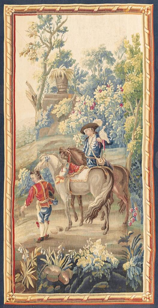 One of a pair of Louis XVI pastoral tapestries, Aubusson, c.1775 