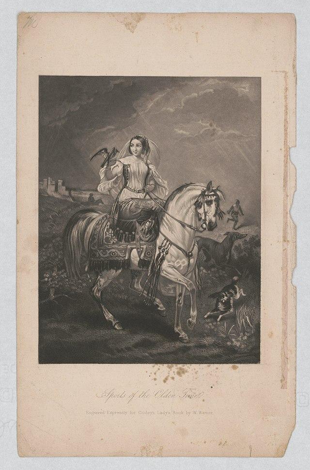 Sports of the olden time - engraved expressly for Godey's Lady's Book by W. Warner. 